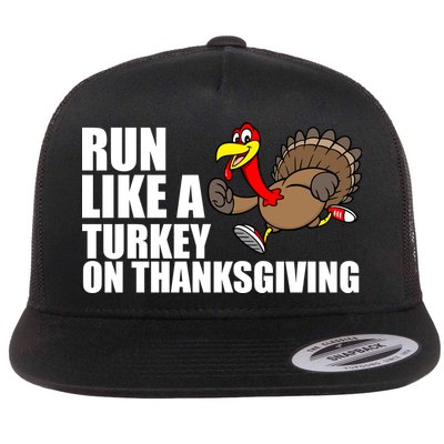 Run Like A Turkey On Thanksgiving Flatbill Hat