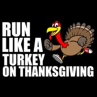 Run Like A Turkey On Thanksgiving Women's V-Neck T-Shirt