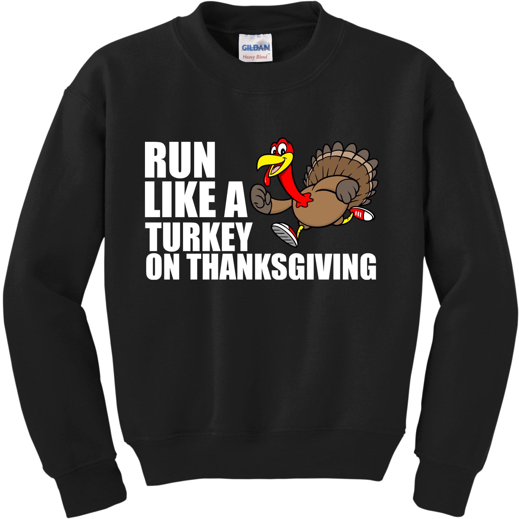 Run Like A Turkey On Thanksgiving Kids Sweatshirt