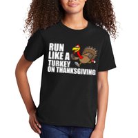 Run Like A Turkey On Thanksgiving Kids T-Shirt