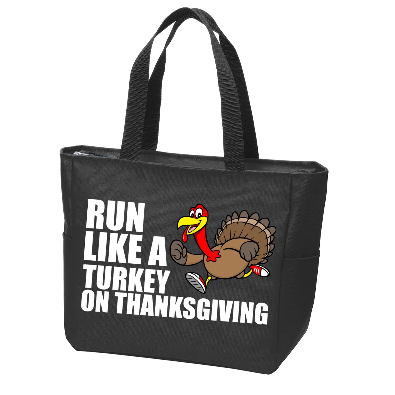 Run Like A Turkey On Thanksgiving Zip Tote Bag