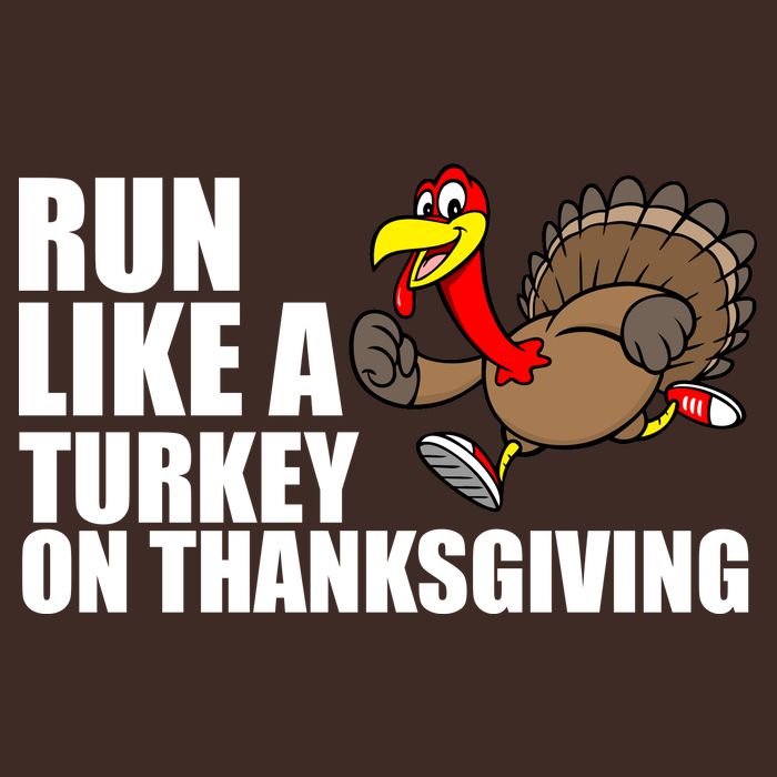 Run Like A Turkey On Thanksgiving Cooling Performance Crew T-Shirt