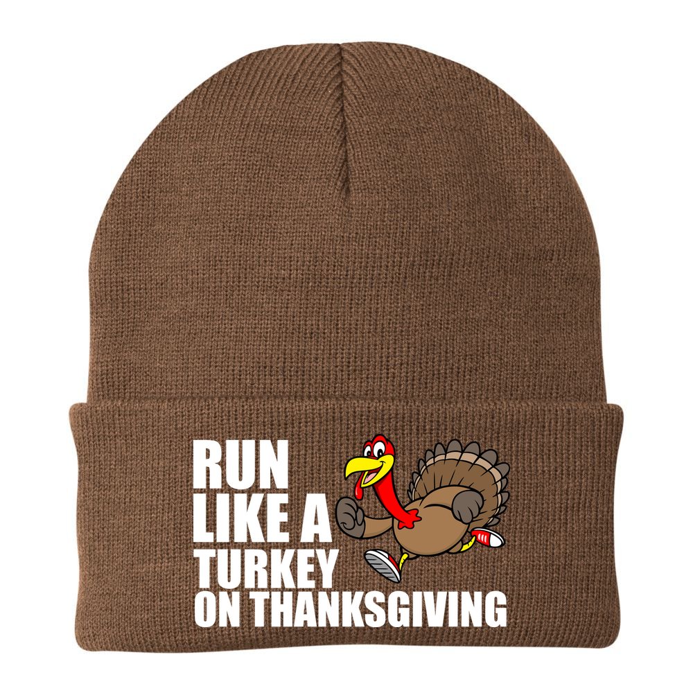 Run Like A Turkey On Thanksgiving Beanie