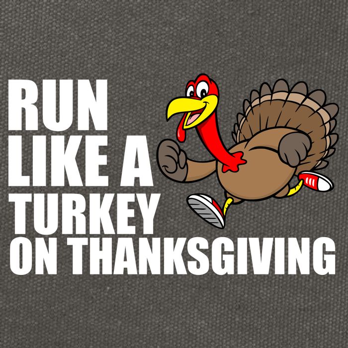 Run Like A Turkey On Thanksgiving Cotton Canvas Backpack