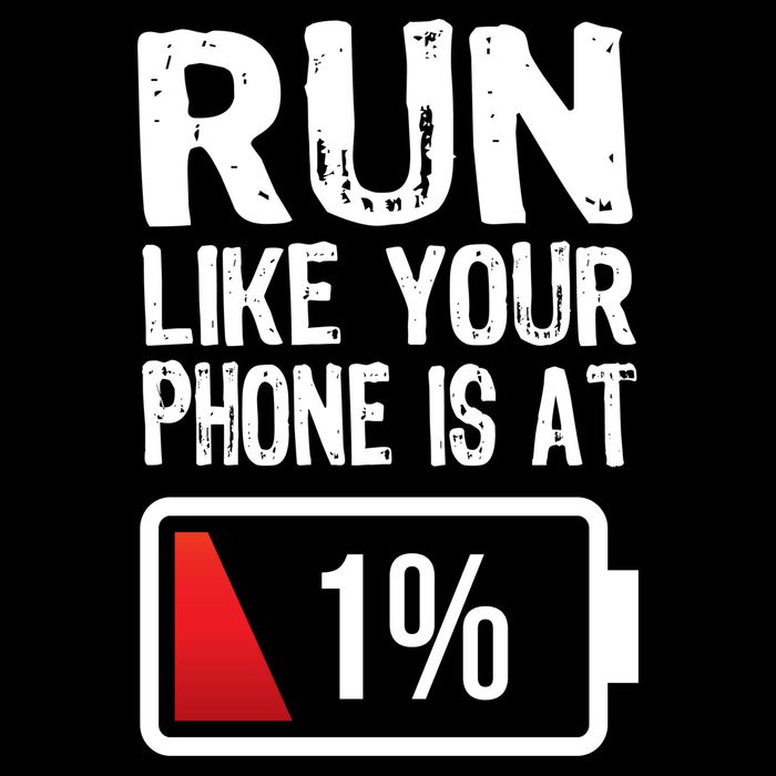 Run Like Your Phone Is At 1% Apron