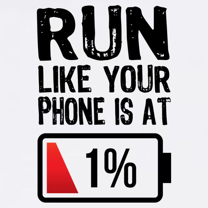 Run Like Your Phone Is At 1% Garment-Dyed Sweatshirt