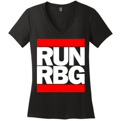 RUN Notorious RBG Ruth Ginsburg Women's V-Neck T-Shirt