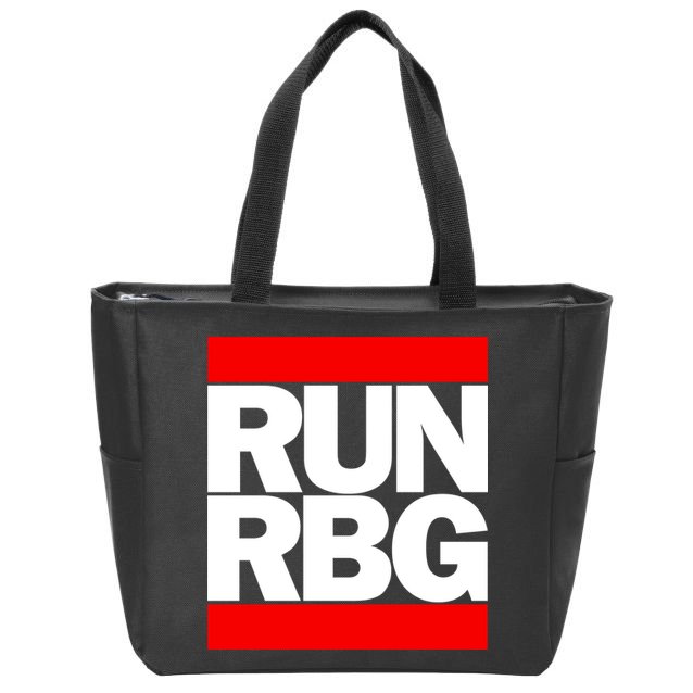 RUN Notorious RBG Ruth Ginsburg Zip Tote Bag
