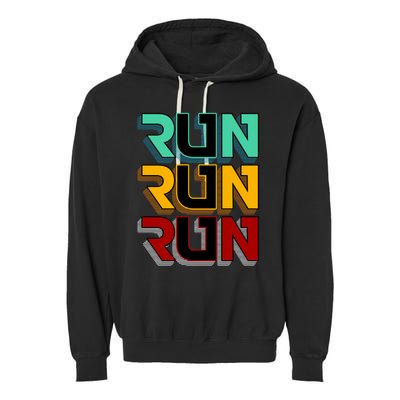 Run Run Run Retro Garment-Dyed Fleece Hoodie