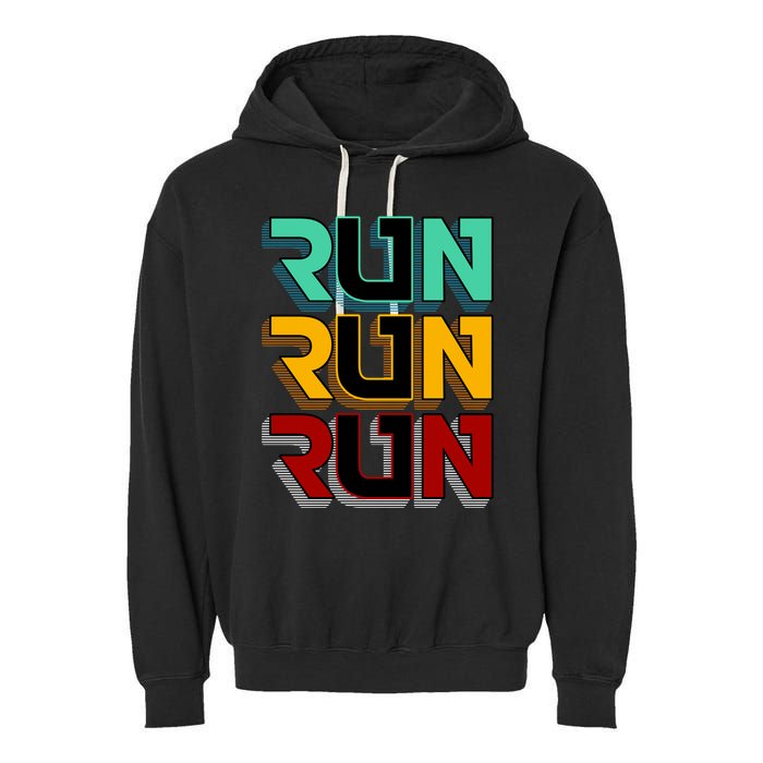 Run Run Run Retro Garment-Dyed Fleece Hoodie