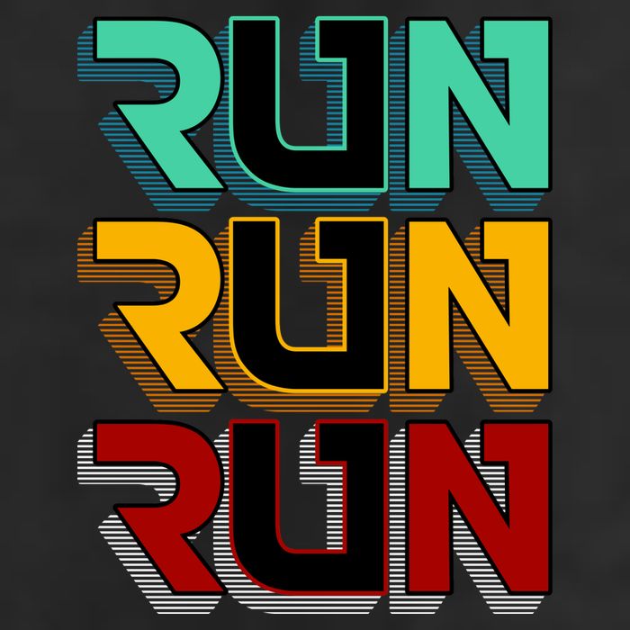 Run Run Run Retro Garment-Dyed Fleece Hoodie