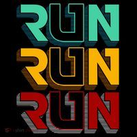 Run Run Run Retro Flexfit Unipanel Trucker Cap