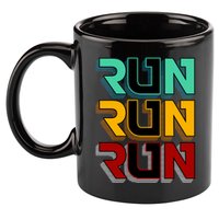 Run Run Run Retro 11oz C Handle Ceramic Mug