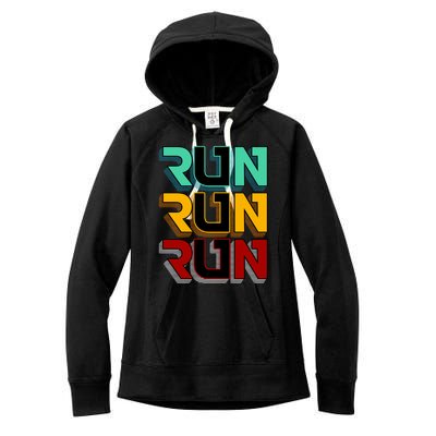 Run Run Run Retro Women's Fleece Hoodie