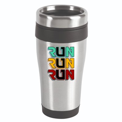 Run Run Run Retro 16oz Travel Tumbler