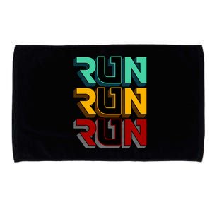 Run Run Run Retro Microfiber Hand Towel