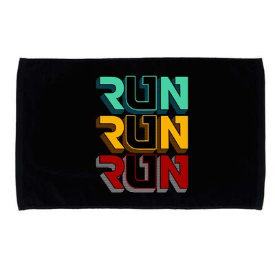 Run Run Run Retro Microfiber Hand Towel
