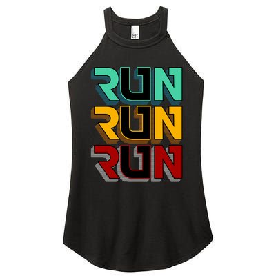 Run Run Run Retro Women's Perfect Tri Rocker Tank