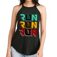 Run Run Run Retro Women's Perfect Tri Rocker Tank