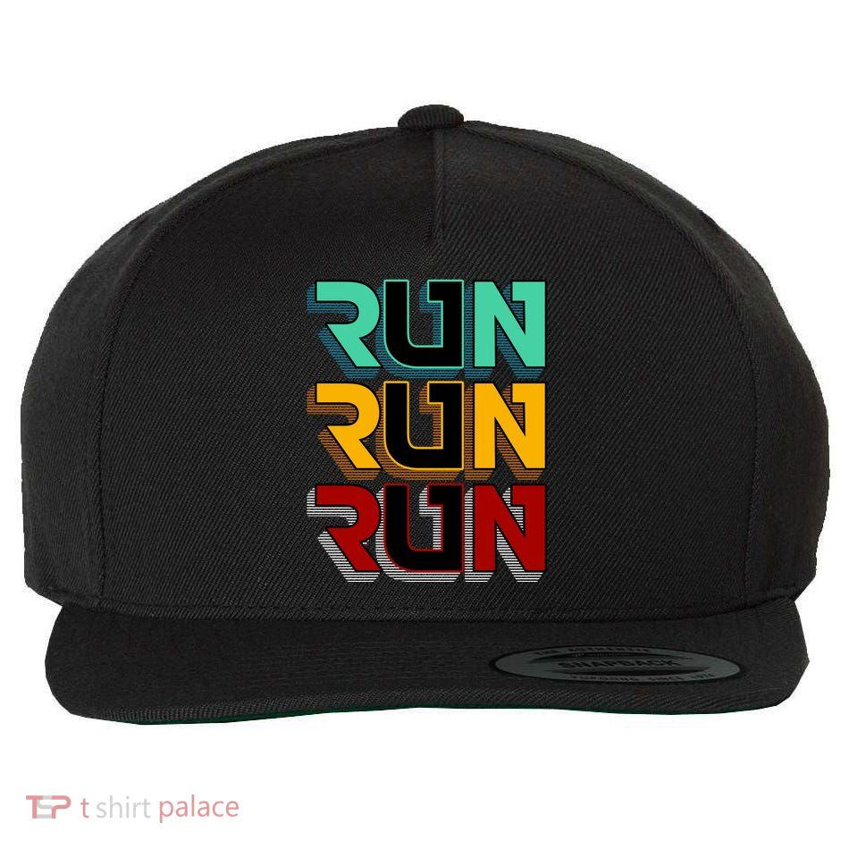 Run Run Run Retro Wool Snapback Cap