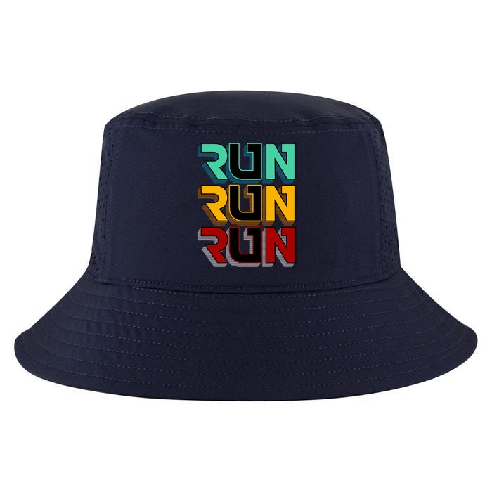 Run Run Run Retro Cool Comfort Performance Bucket Hat