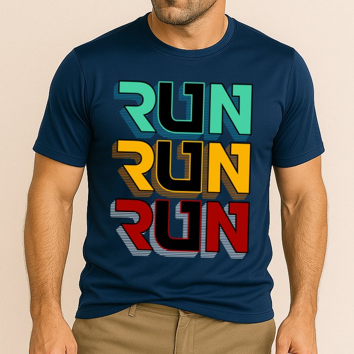 Run Run Run Retro Performance Shirt