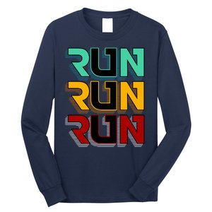 Run Run Run Retro Long Sleeve Shirt