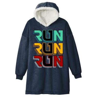 Run Run Run Retro Hooded Wearable Blanket