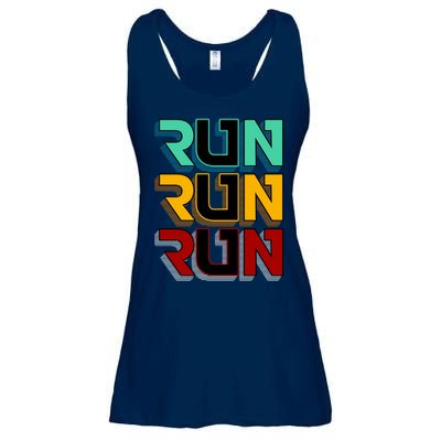 Run Run Run Retro Ladies Essential Flowy Tank