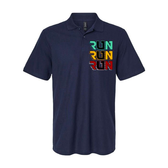 Run Run Run Retro Softstyle Adult Sport Polo