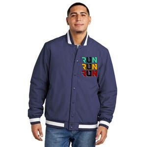 Run Run Run Retro Insulated Varsity Jacket