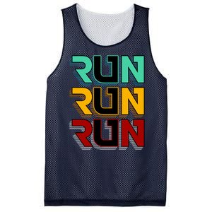 Run Run Run Retro Mesh Reversible Basketball Jersey Tank