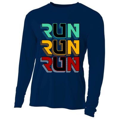 Run Run Run Retro Cooling Performance Long Sleeve Crew
