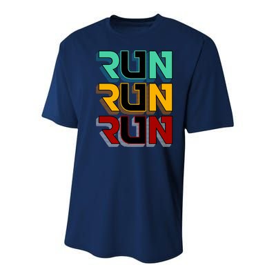 Run Run Run Retro Youth Performance Sprint T-Shirt