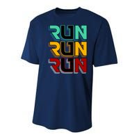Run Run Run Retro Youth Performance Sprint T-Shirt