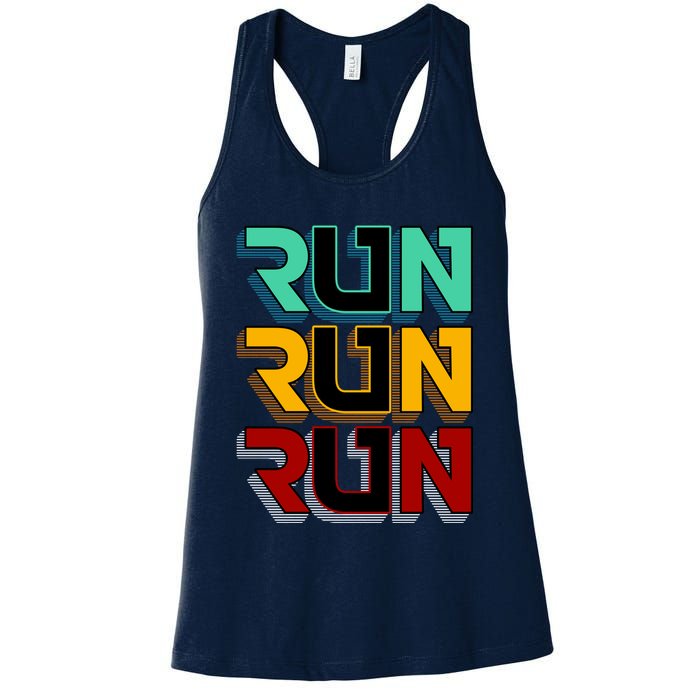 Run Run Run Retro Womens Tank Top