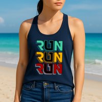Run Run Run Retro Womens Tank Top
