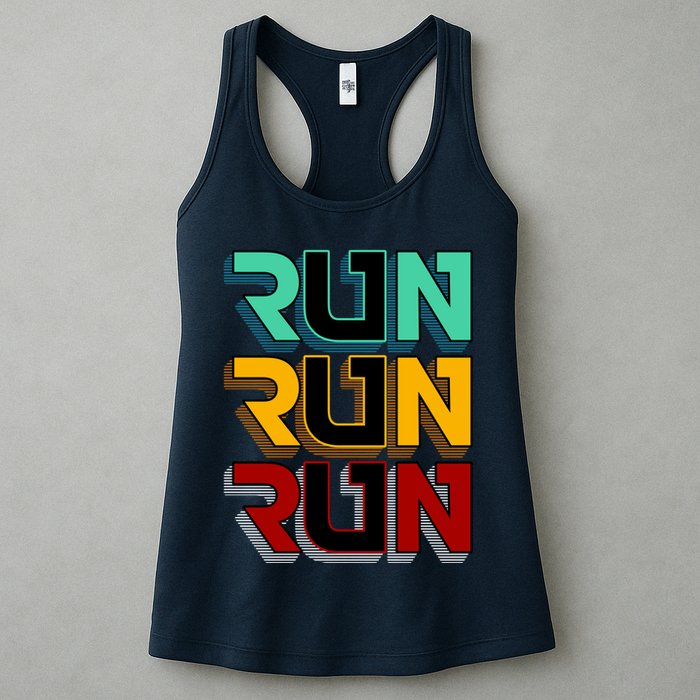 Run Run Run Retro Womens Tank Top