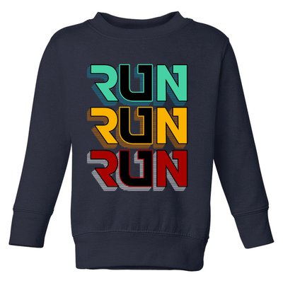Run Run Run Retro Toddler Sweatshirt