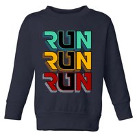 Run Run Run Retro Toddler Sweatshirt