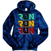 Run Run Run Retro Tie Dye Hoodie