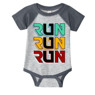 Run Run Run Retro Infant Baby Jersey Bodysuit