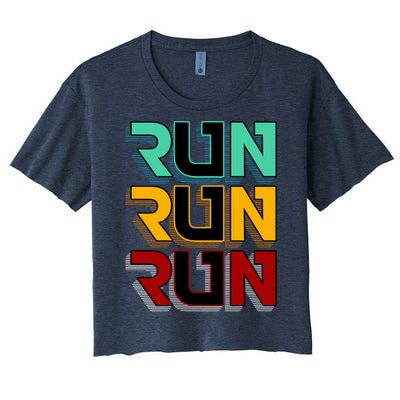 Run Run Run Retro Women's Crop Top Tee