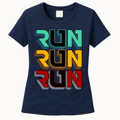 Run Run Run Retro Womens T-Shirt