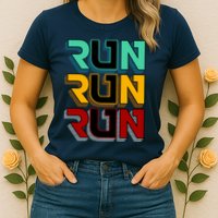 Run Run Run Retro Womens T-Shirt