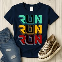 Run Run Run Retro Womens T-Shirt