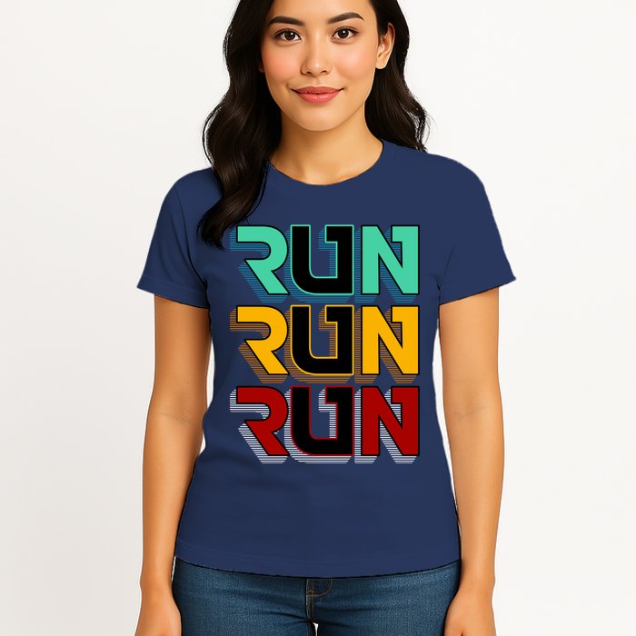 Run Run Run Retro Womens T-Shirt