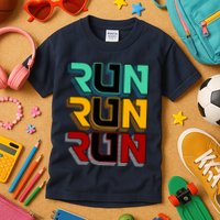 Run Run Run Retro Kids T-Shirt