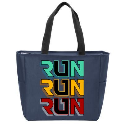 Run Run Run Retro Zip Tote Bag