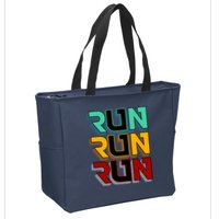 Run Run Run Retro Zip Tote Bag